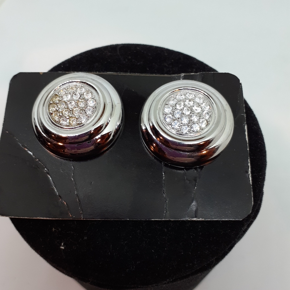 Pierced Ellen Kiam Rhinestone Earrings